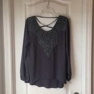 Grey long sleeve top